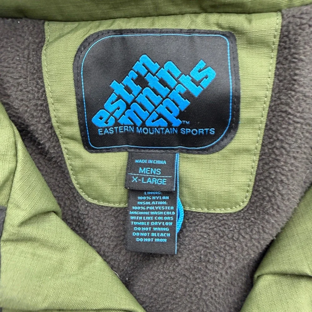 Eastern Mountain Sports EMS System Three Jacket Olive Green Mens XL Hooded Parka